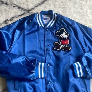 Vintage Disney Micky Mouse satin baseball jacket medium